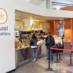 the interior of a bakery