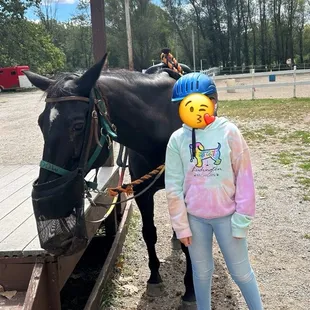 Horse and child