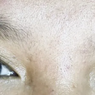 After the perm and tint. I really don't have lashes but I really love the result.