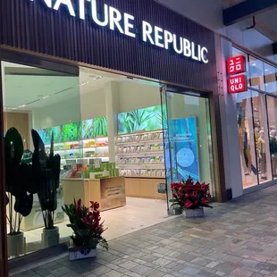 Outside the store