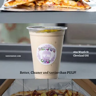 a variety of food items