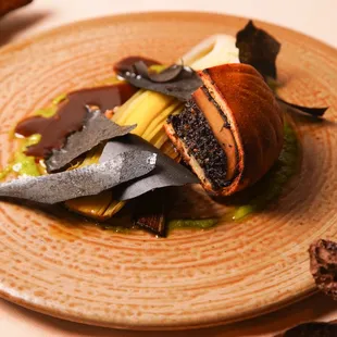 a plate of food on a table