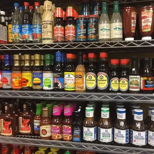 Huge variety of sauces and condiments