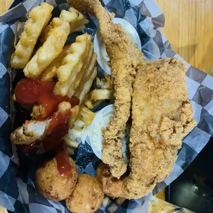 Fish and chips pollack