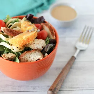 Orange Chicken Salad. Quick Lunch. Grab &amp; Go. Fresh Food.