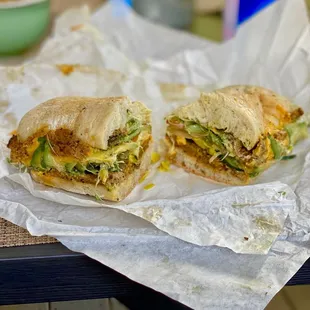 Vegan sandwich with Butcher's Son pastrami.