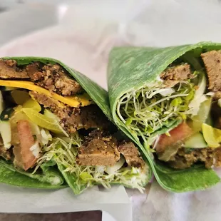 Butcher's Son Pastrami wrap - all vegan!