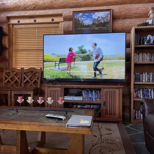 HUGE TV in the common area with TONS of DVD's!