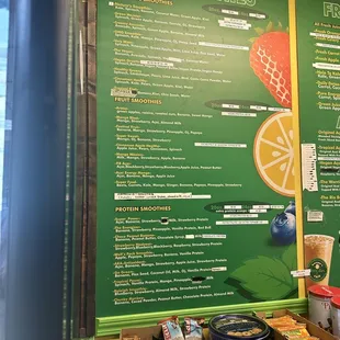 the menu