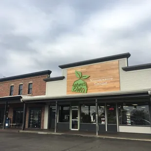 the front of the building