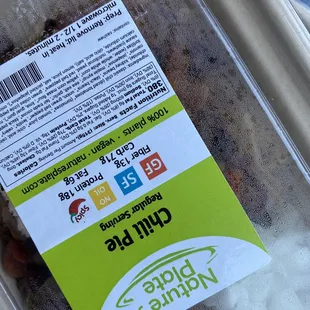 a close up of a container of food