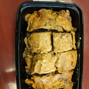 Cheese Enchiladas (cut up for heating)