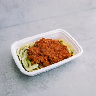 Zoodles and Meat Sauce