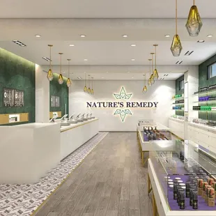 Interior of showroom