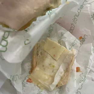 a sandwich with cheese