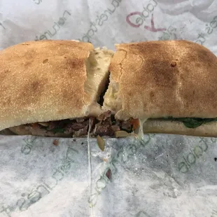 Chicken tapenade (toasted sandwich). Small for $9.99 and didn&apos;t look anything like the photo on the menu.