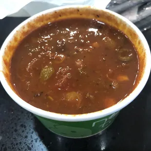 Vegetarian chili - best part of my meal