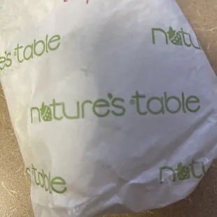 a bag of food