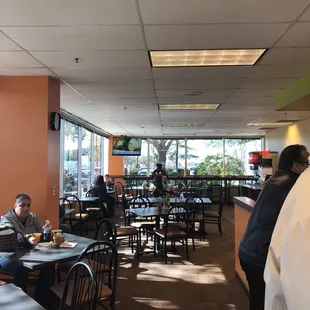 people sitting at tables