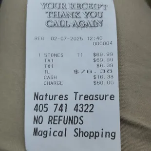 The now increased price for the stone.