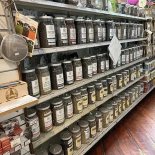 Large loose tea selection