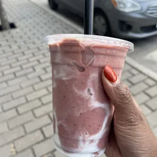 Chocolate covered strawberry smoothie