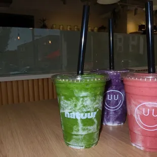 For Smoothies, we had the Strawberry Wave, LemonBerry, &amp; Green Hydrator.