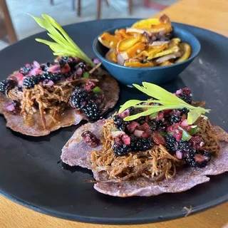 Shredded bison taco entree
