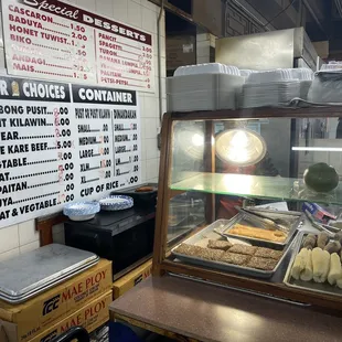 a variety of food items