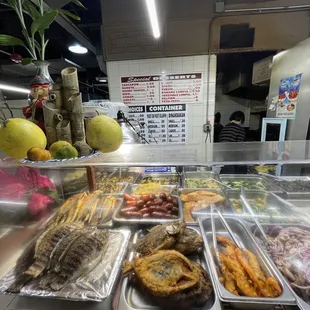 a variety of food items