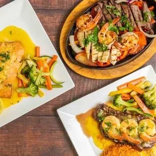 Fajita salmon relleno combination Naty's