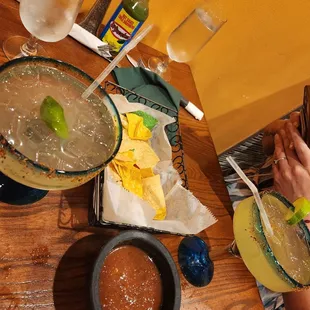 Margherita and chips