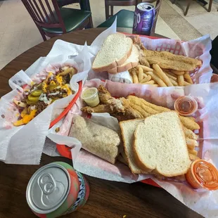 2 wings, 1 fillet, 1 taco combo and tornado fries! Bomb!