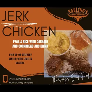 Thursdays Jerk Chicken Platter