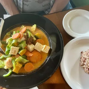 Pumpkin Curry with brown rice