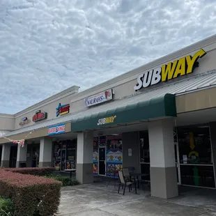 the front of a subway store