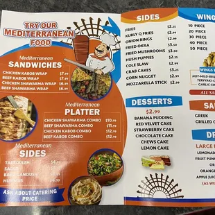 Full menu.