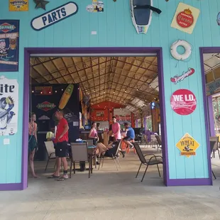 people sitting at tables