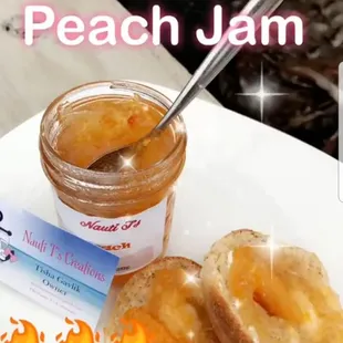hand crafted peach jam