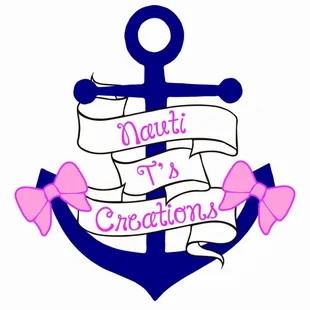 an anchor with ribbon and bow