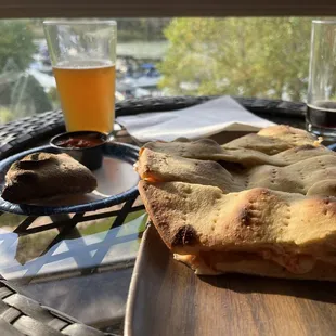 Meatball fold over and beer