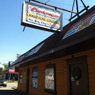 the front of the restaurant