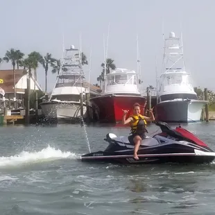 Beautiful day in Port Aransas come join us for some Jet Ski fun!
