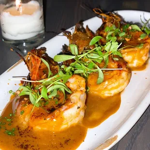 Charcoal prawns