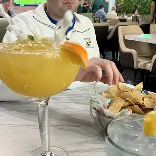 Large margarita on ice