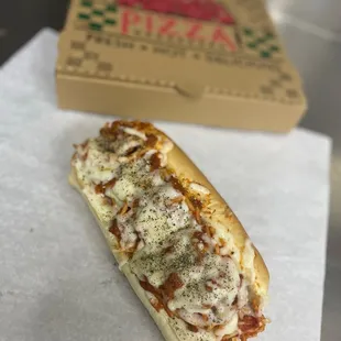 Delicious spaghetti sub