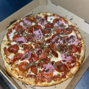 a pizza in a box