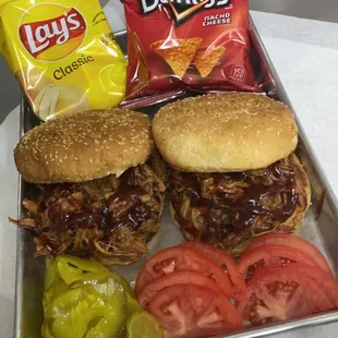 Bbq pork sandwiches