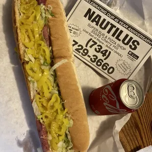 Super nautilus sub no maters extra mild peppers of course