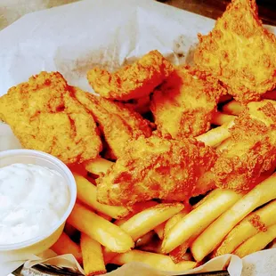 food, fish and chips